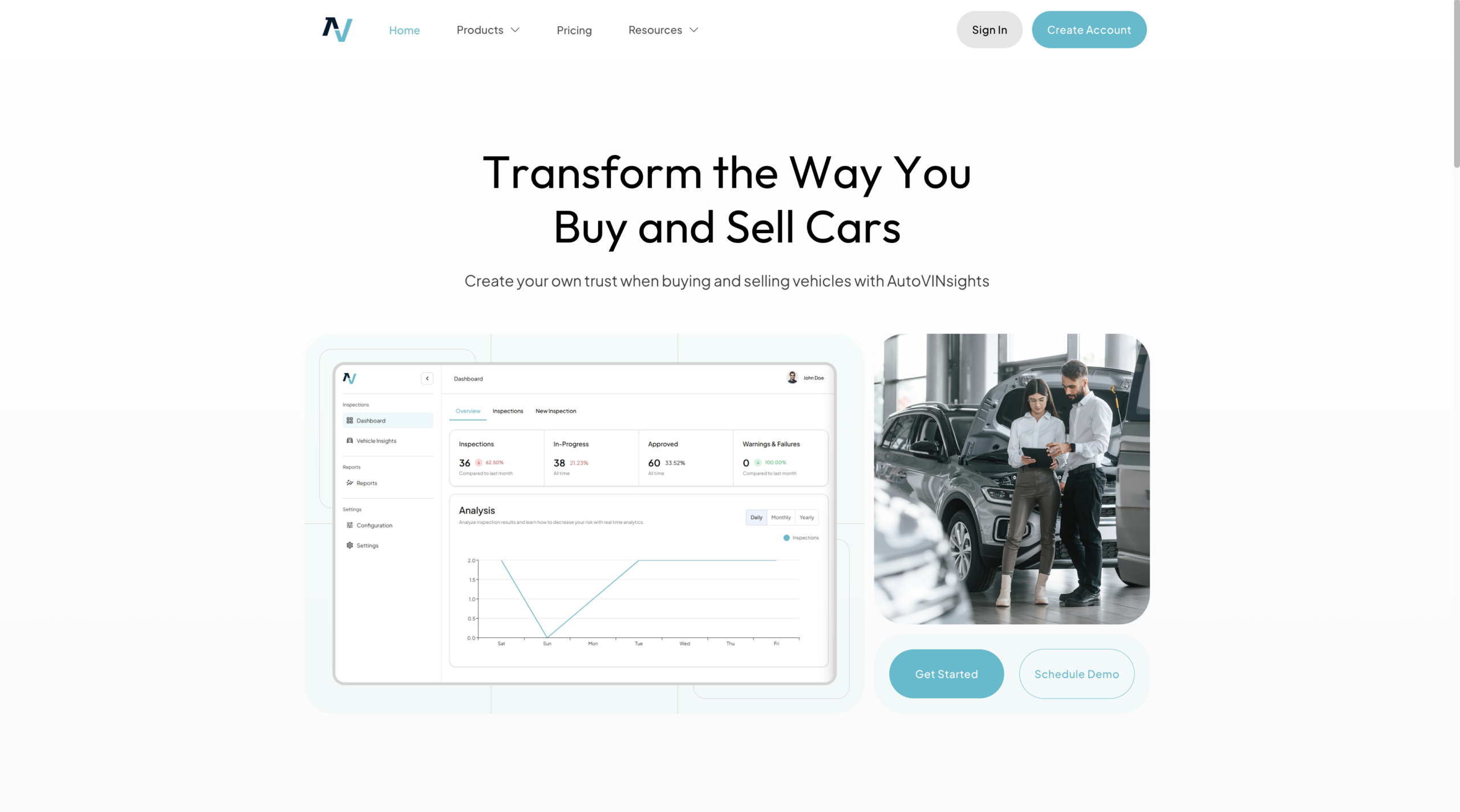 AutoVINsights automotive UX design showing a conversion-focused brand and website experience